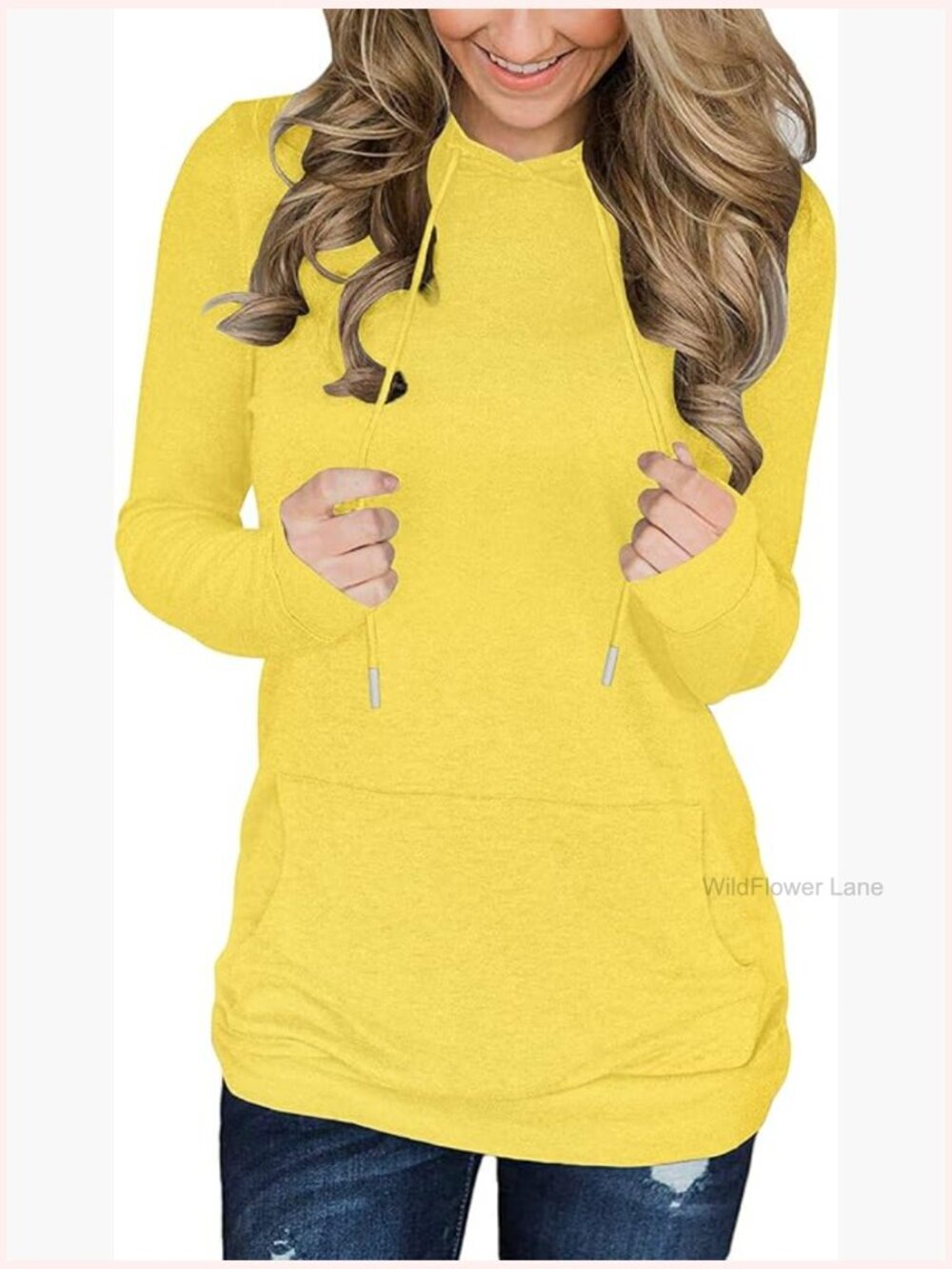 Casual Long Sleeve Hoodie with Kangaroo Pockets Pullover Sweatshirt